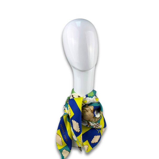 Hermès 'Les Poneys de Polo' Silk Scarf 90