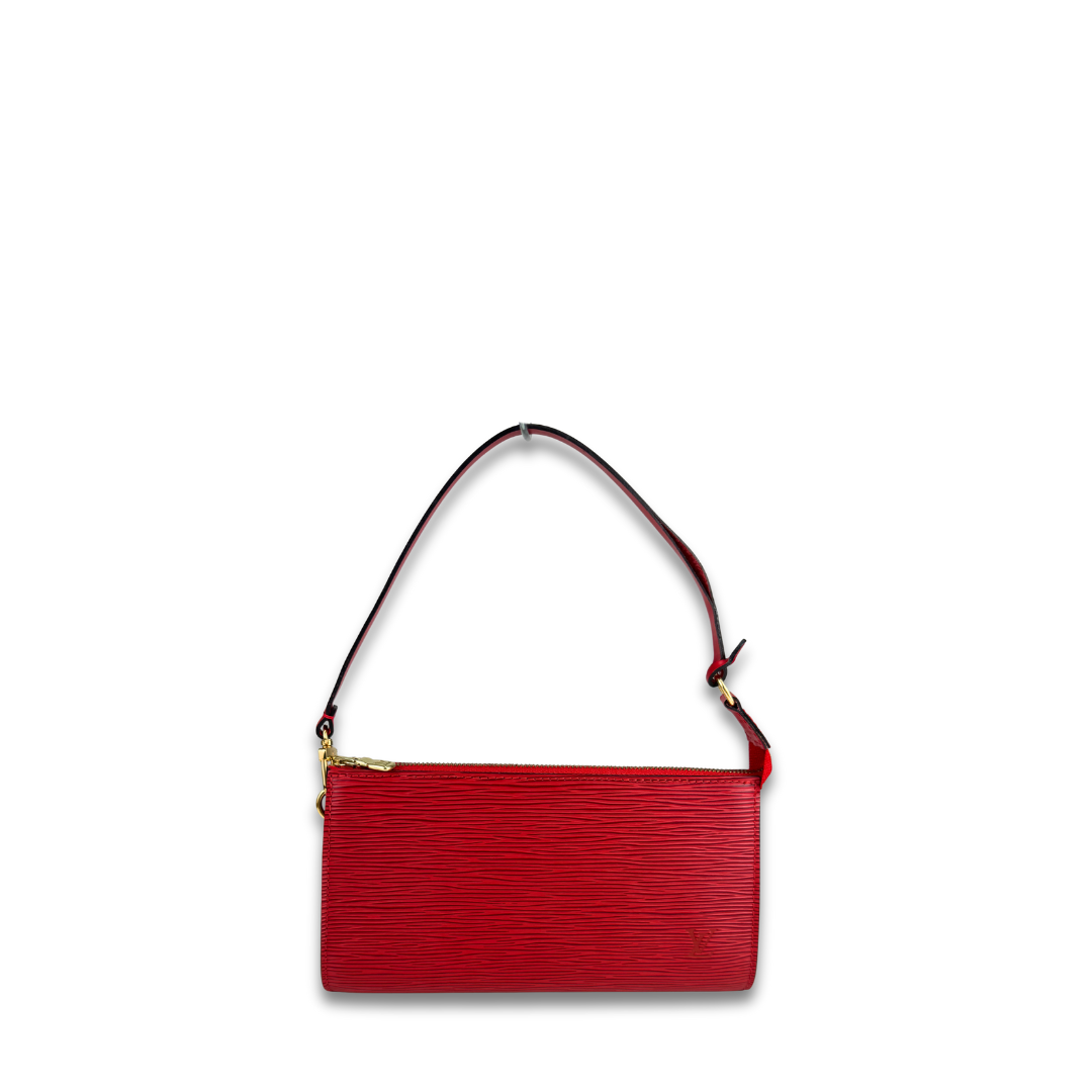 Louis Vuitton Red Epi Leather Pochette Accessoires