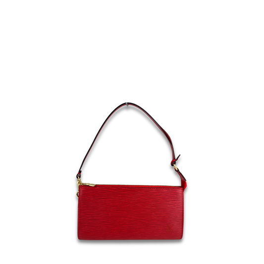 Louis Vuitton Red Epi Leather Pochette Accessoires
