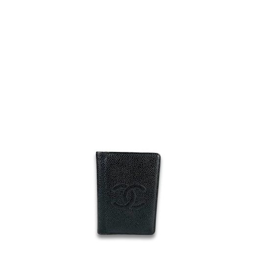 Chanel Black Caviar Timeless Bifold Card Holder