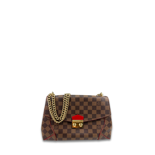 Louis Vuitton Damier Ebene Caissa Chain Clutch