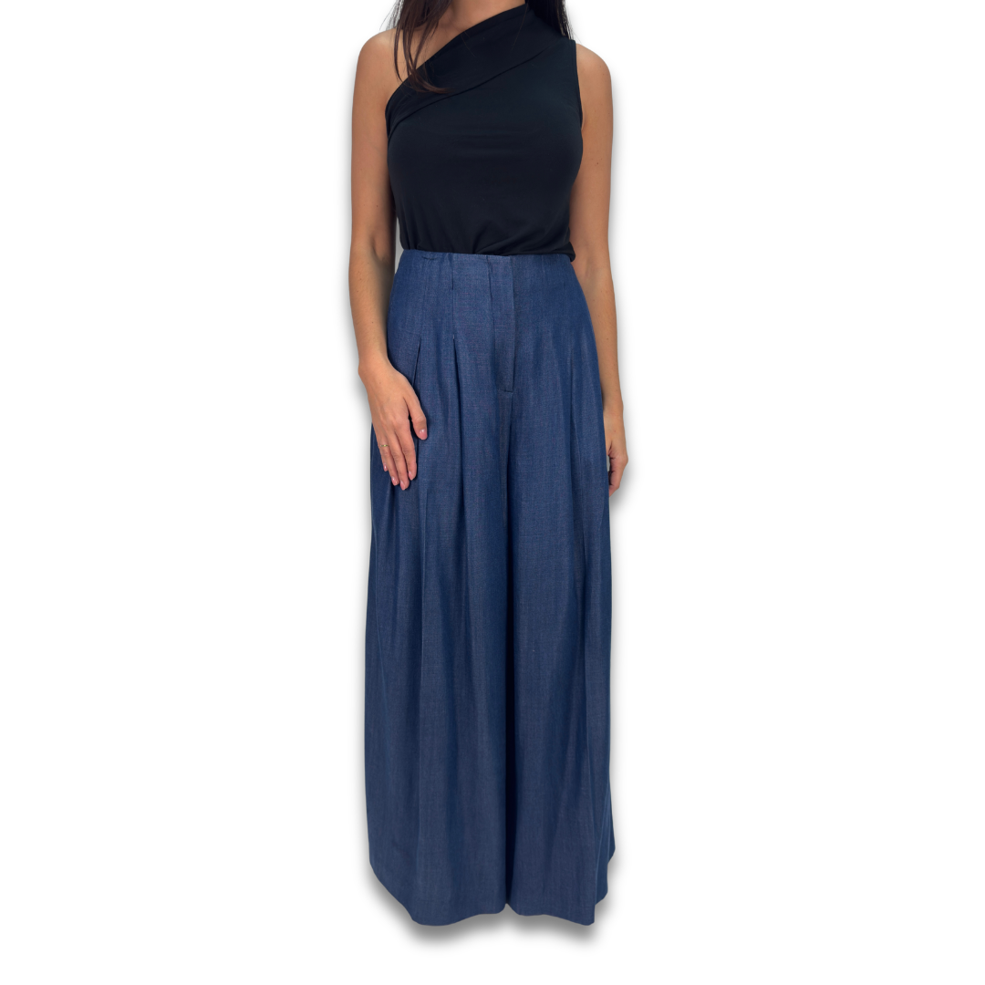 TWP Wide Leg Denim Trousers - Size 2