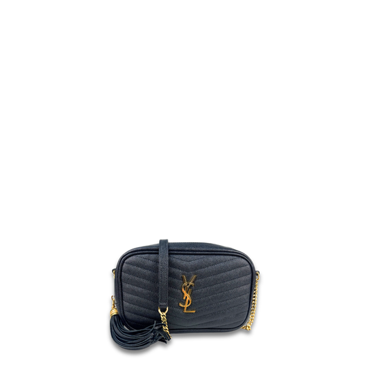 YSL Lou Mini Black Camera Bag