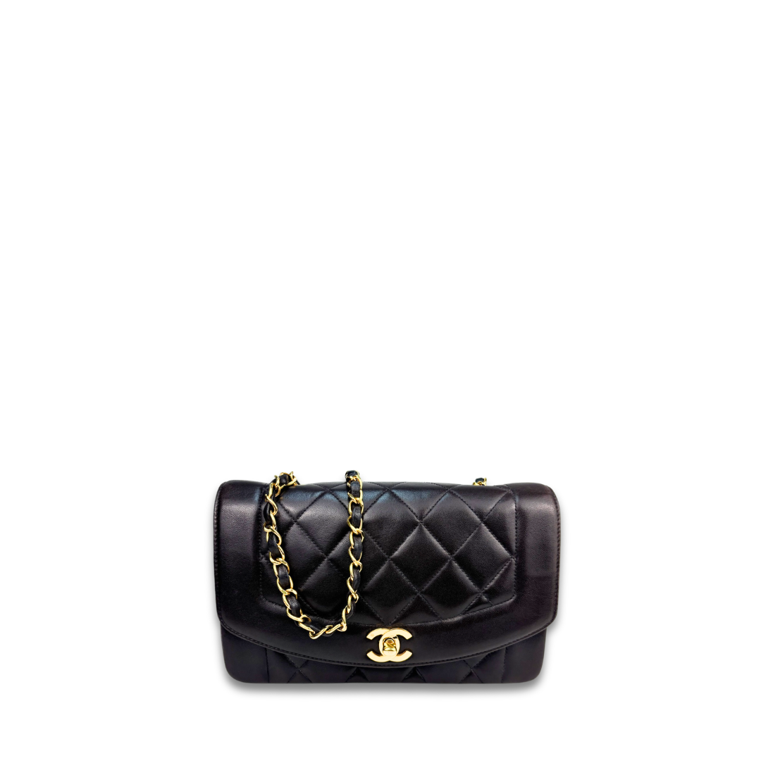 Chanel Brown Lambskin Small Diana Single Flap