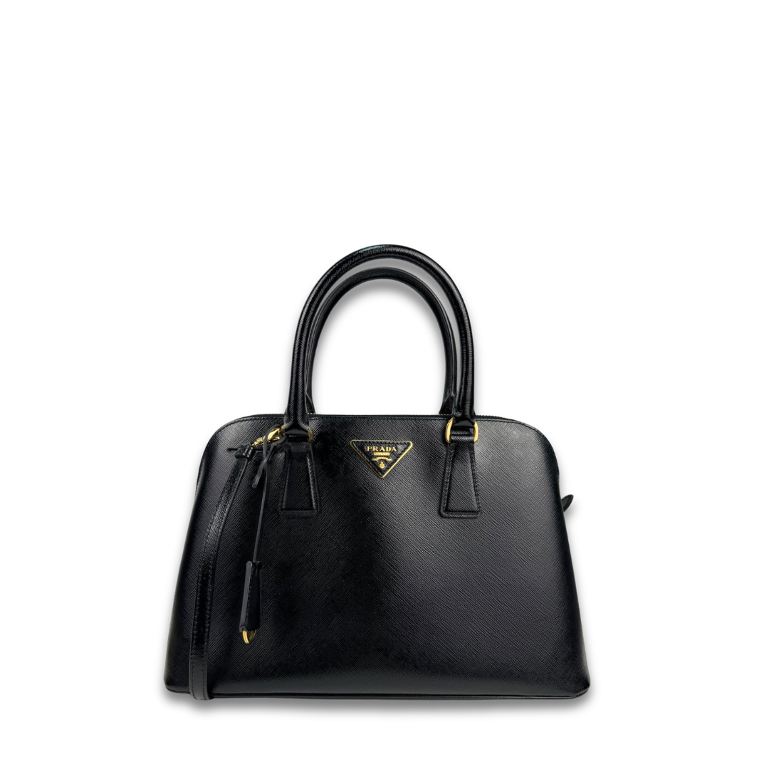 Prada Medium Black Saffiano Promenade Tote