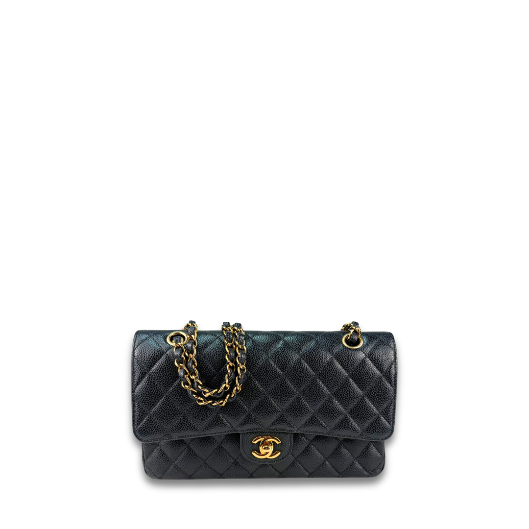 Chanel Black Caviar Medium Double Flap