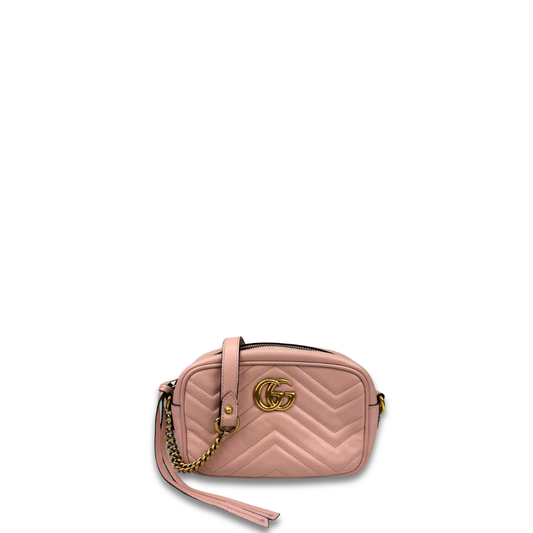 Gucci Pale Pink Mini Marmont Camera Bag