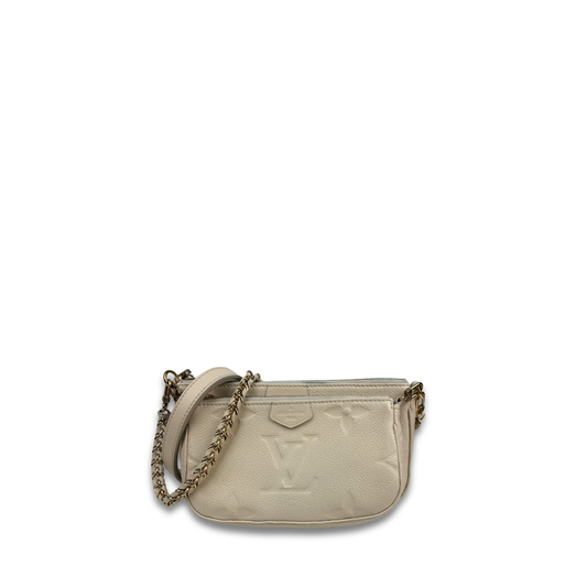 Louis Vuitton Cream Empreinte Multi Pochette Accessoires