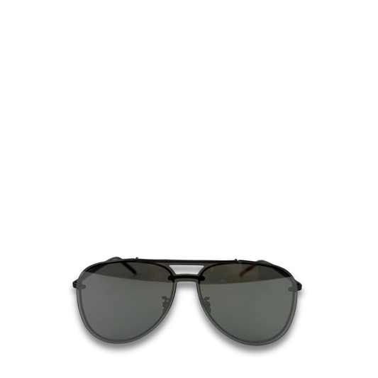 YSL Black Metal Aviator Sunglasses
