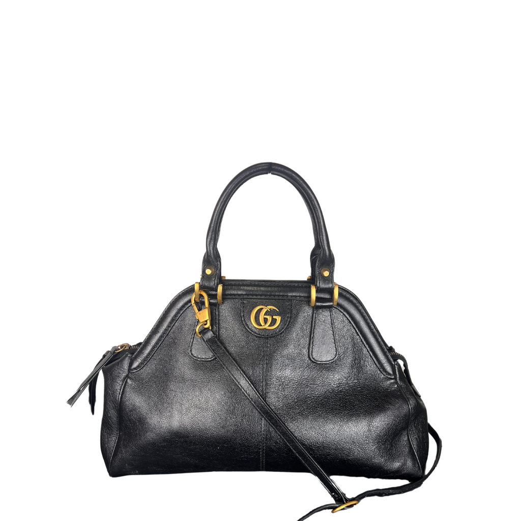 Gucci Black Medium Re belle Handbag Lola Saratoga