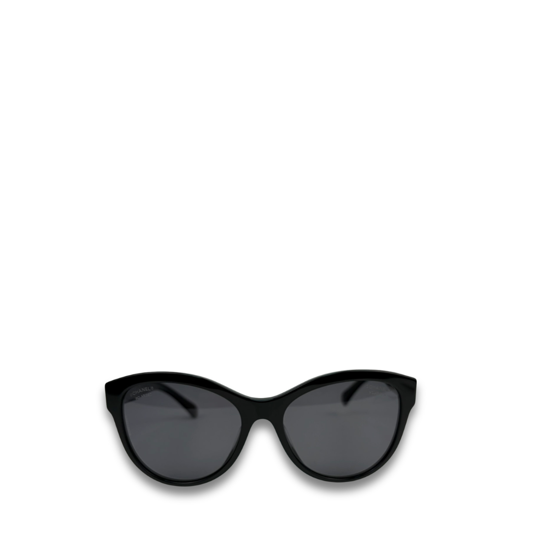 Chanel Black Round Sunglasses