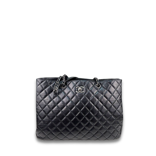 Chanel Black Caviar Classic Shopping Tote