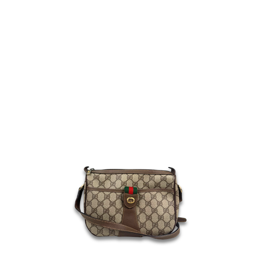 Gucci Brown Vintage Halfmoon Crossbody