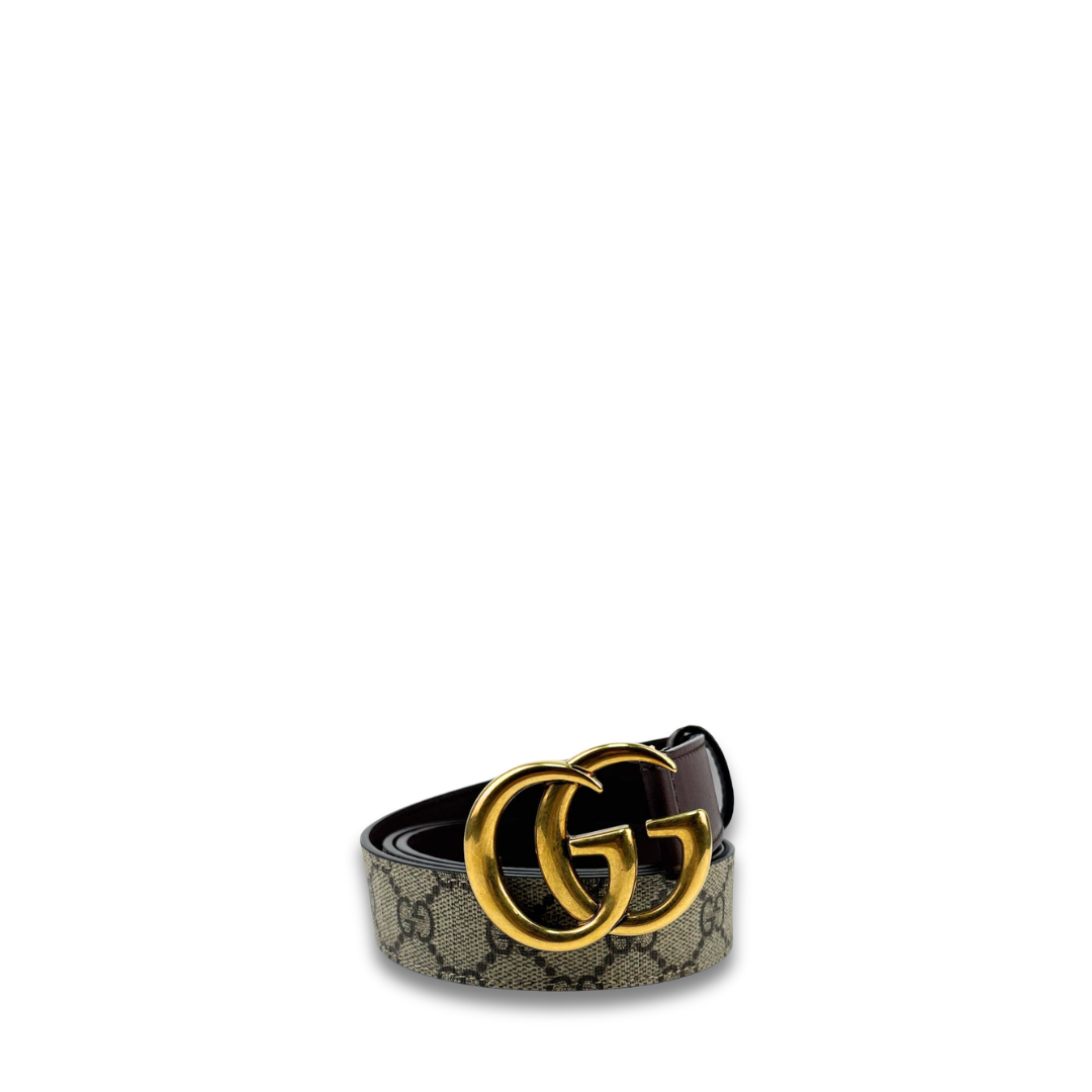 Gucci 1" Monogram Marmont Belt- Size 95