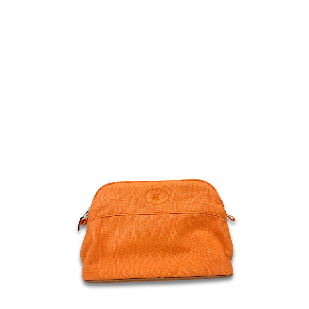 Hermès Orange Toile Bolide Case MM