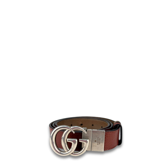 Gucci Marmont Burgundy Reversible Belt - Size 90
