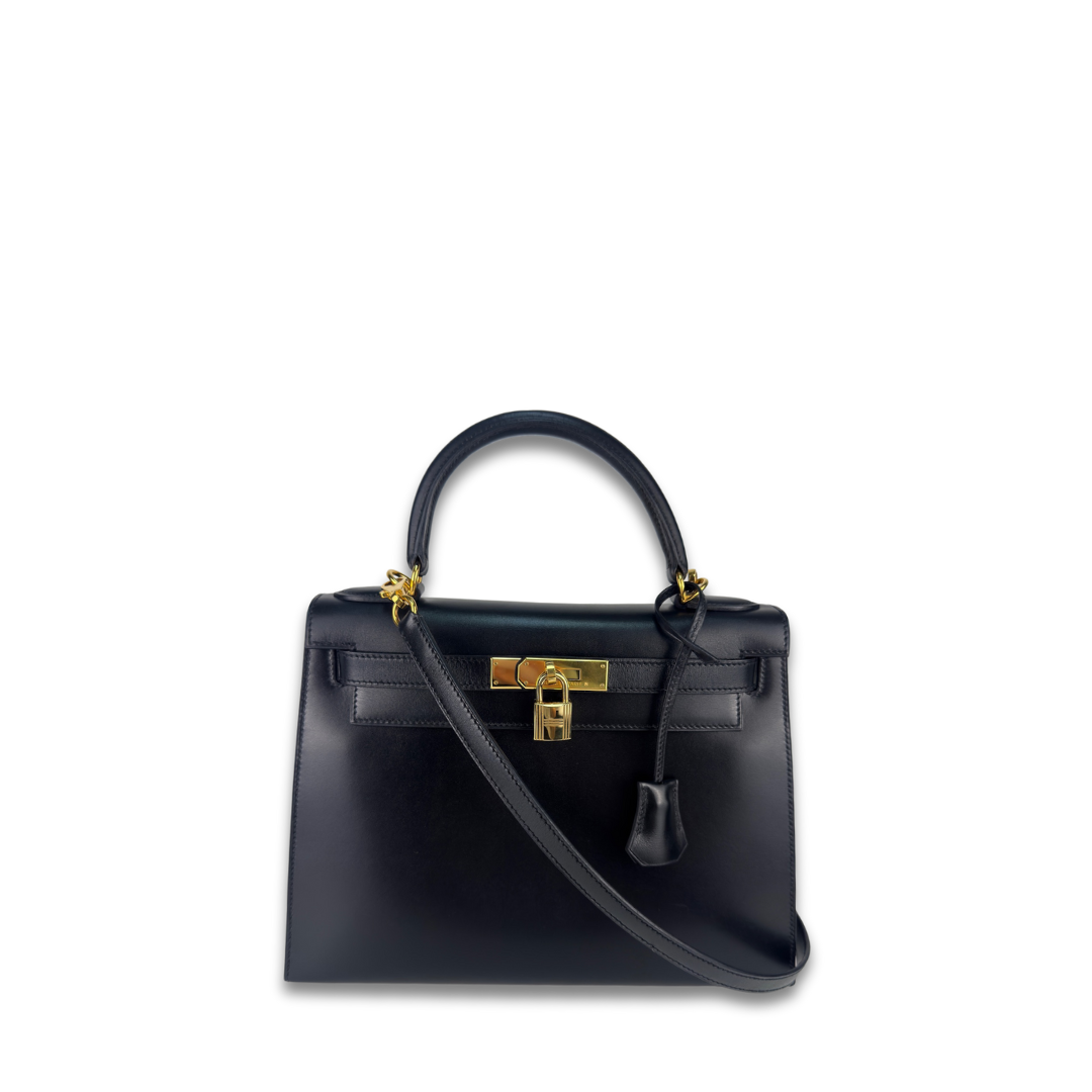 Hermès Box Calf Kelly 28 Noir