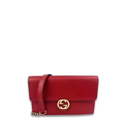 Gucci Red Interlocking Shoulder Bag