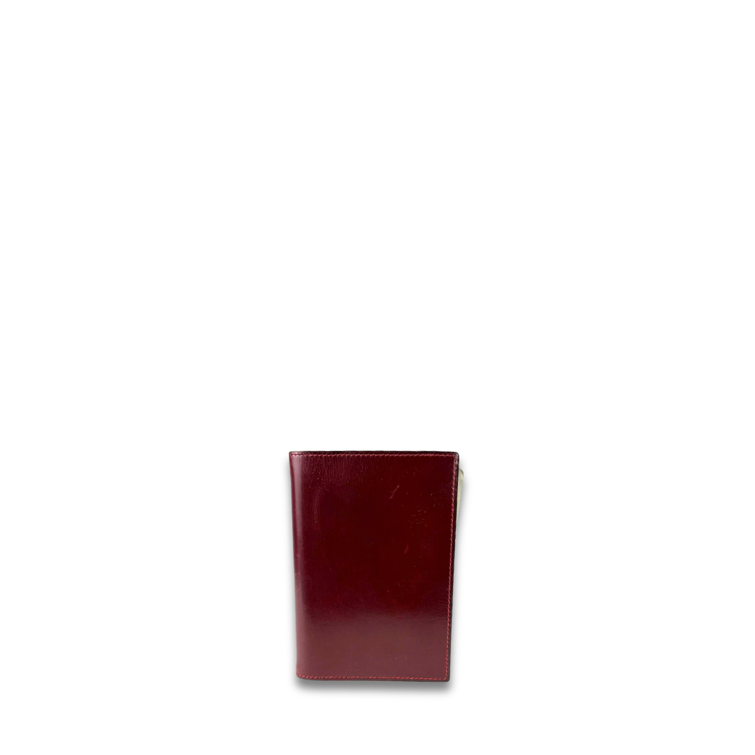 Hermès Burgundy Box Calf Globe Trotter Agenda PM