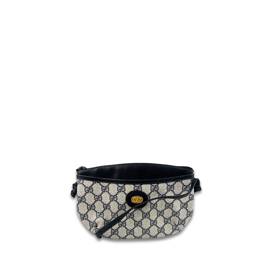 Gucci GG Supreme Navy Flat Crossbody