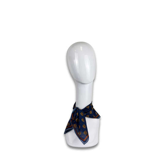 Dior Navy 'CD' Handkerchief