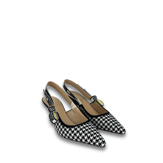 Dior Houndstooth J'Adior Slingbacks - Size 37