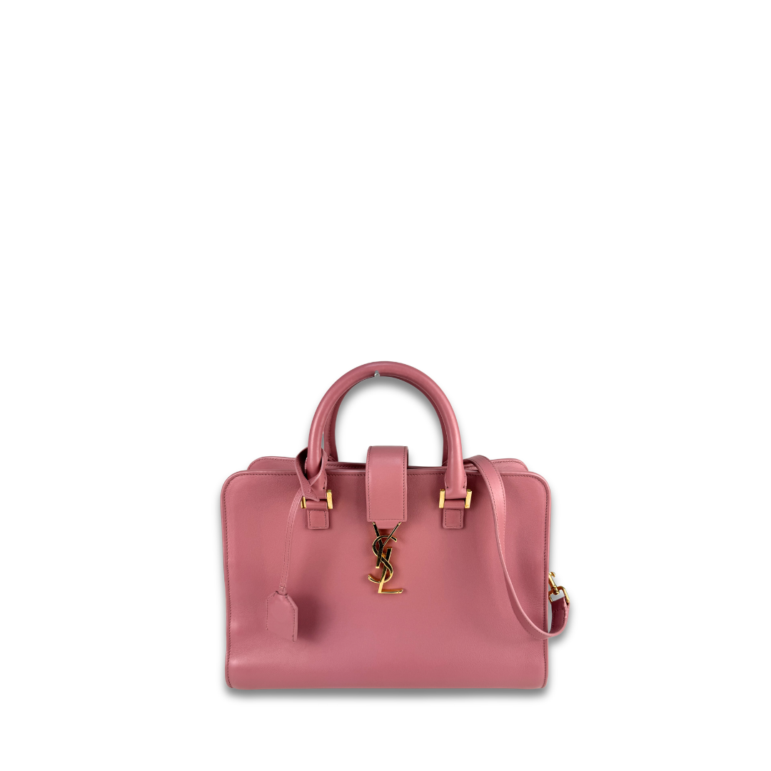 YSL Dark Rose Small Cabas Tote