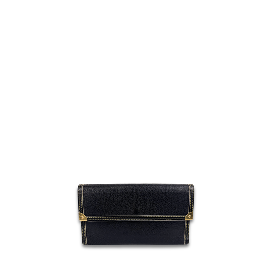 Louis Vuitton Black Suhali Porte Tresor Wallet