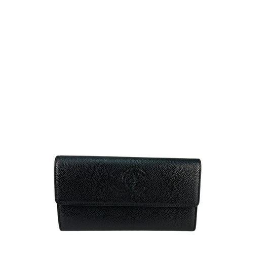 Chanel Classic Caviar Snap Wallet