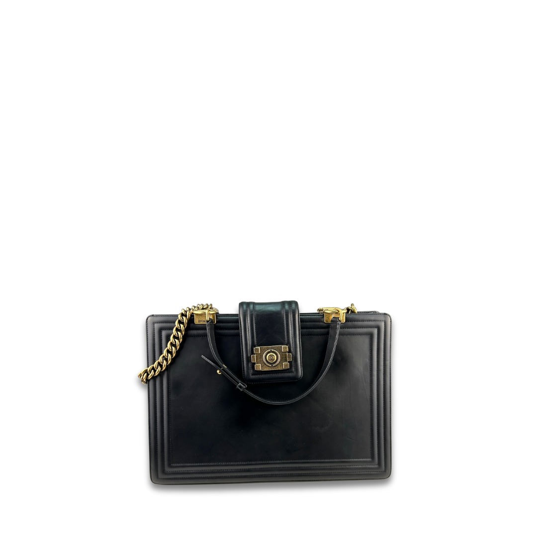 Chanel Black Medium Boy Tote