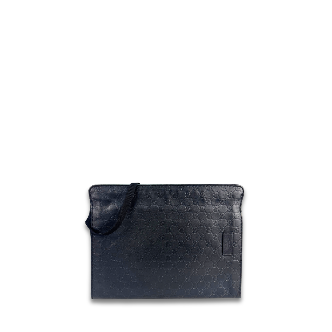 Gucci Black Guccissima Leather Tablet Case
