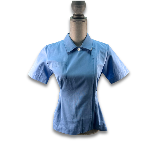 Miu Miu Blue Poplin Belted Top- Size 38