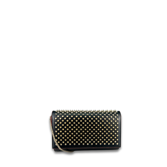 Louboutin Leopard Studded Loubiposh Clutch