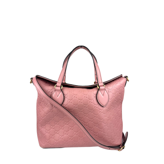 Gucci Pink Guccissima Foldover Tote