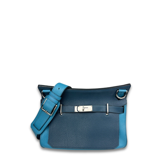 Hermès Clemence Colvert & Turquoise Bicolor Jypsière 34
