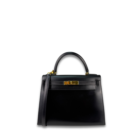Hermès Box Calf Kelly 28 Noir