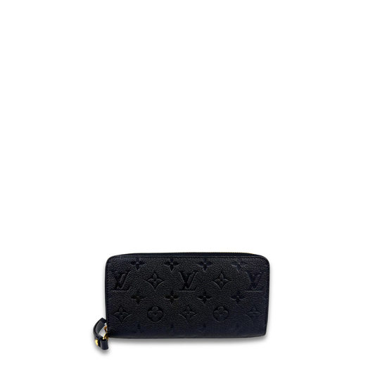 Louis Vuitton Black Empreinte Zippy Wallet