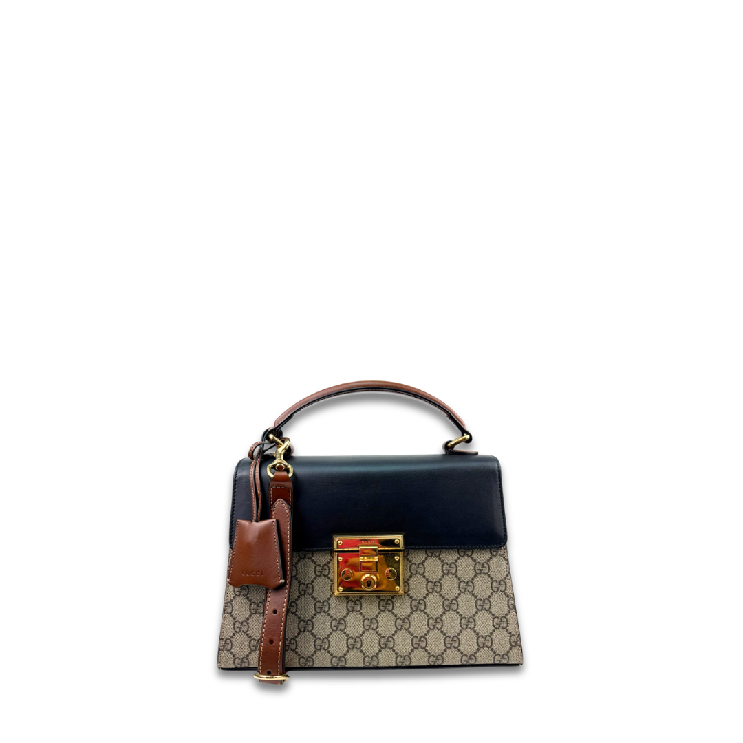 Gucci Supreme Medium Padlock Top Handle