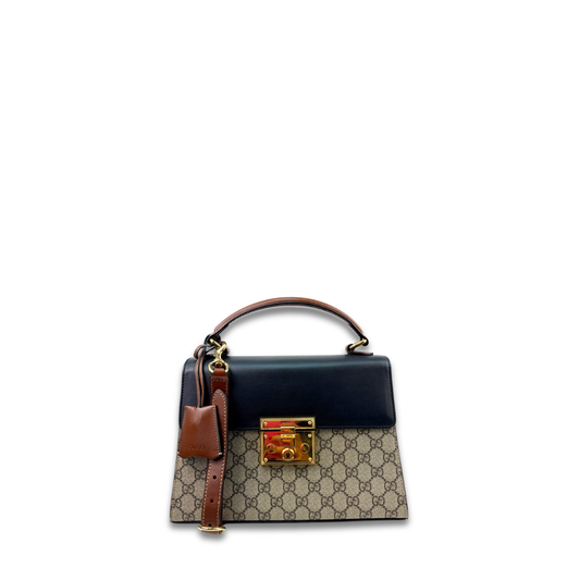 Gucci Supreme Medium Padlock Top Handle