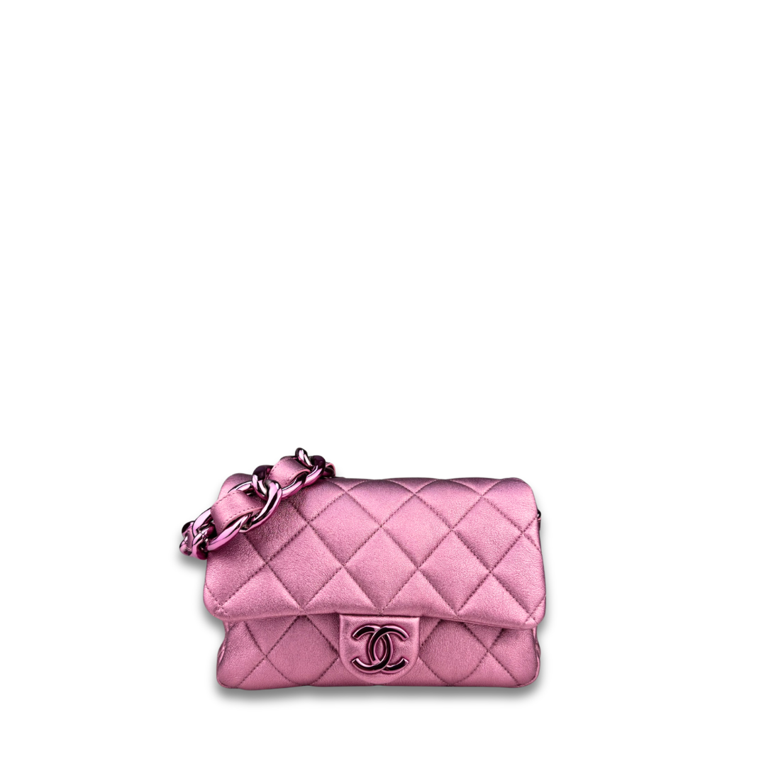 Chanel Metallic Pink Small Flap Bag
