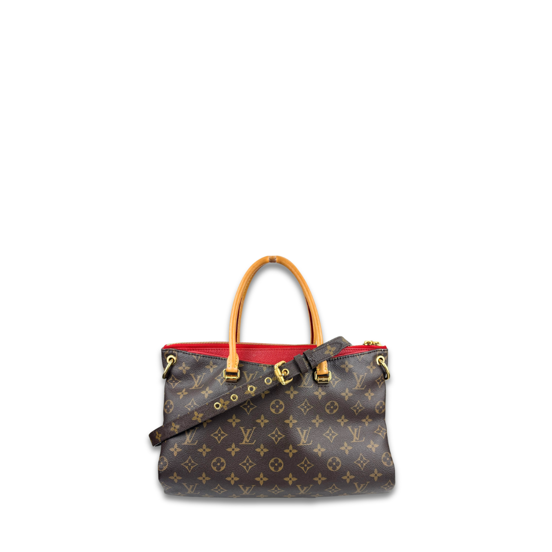 Louis Vuitton Monogram Pallas MM Red