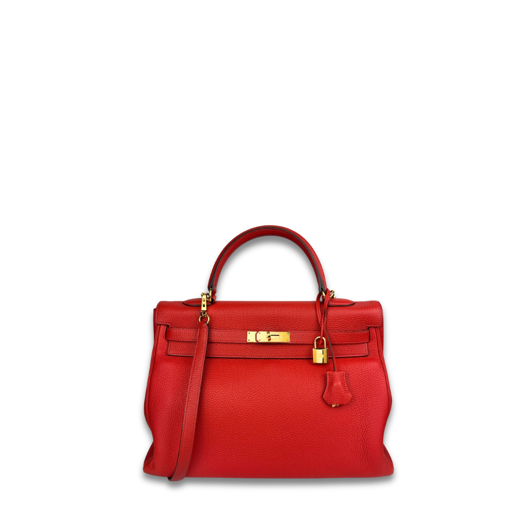 Hermès Togo Retourne Kelly 35 Red