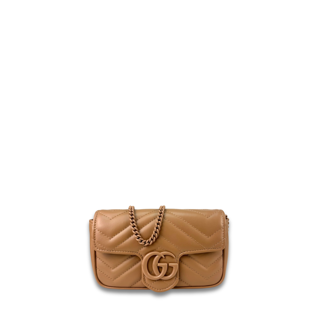 Gucci Beige Monochrome Marmont Mini Flap