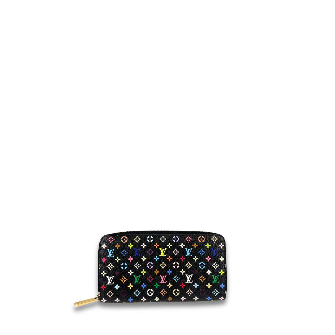 Louis Vuitton Black Multicolore Zippy Wallet