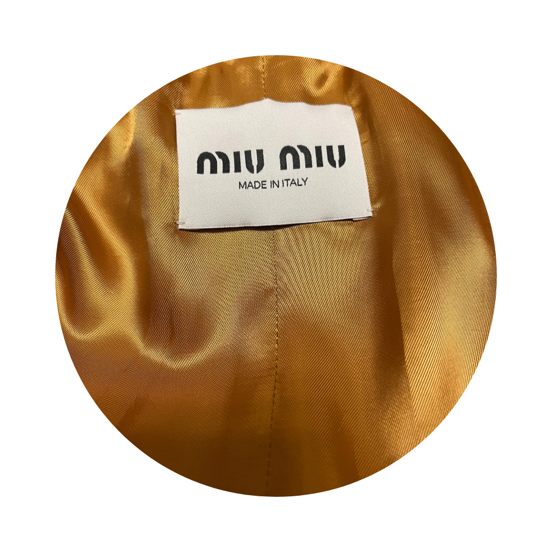 Miu Miu Whiskey Suede Coat - Size 38