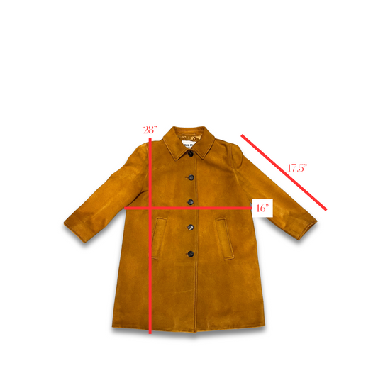 Miu Miu Whiskey Suede Coat - Size 38