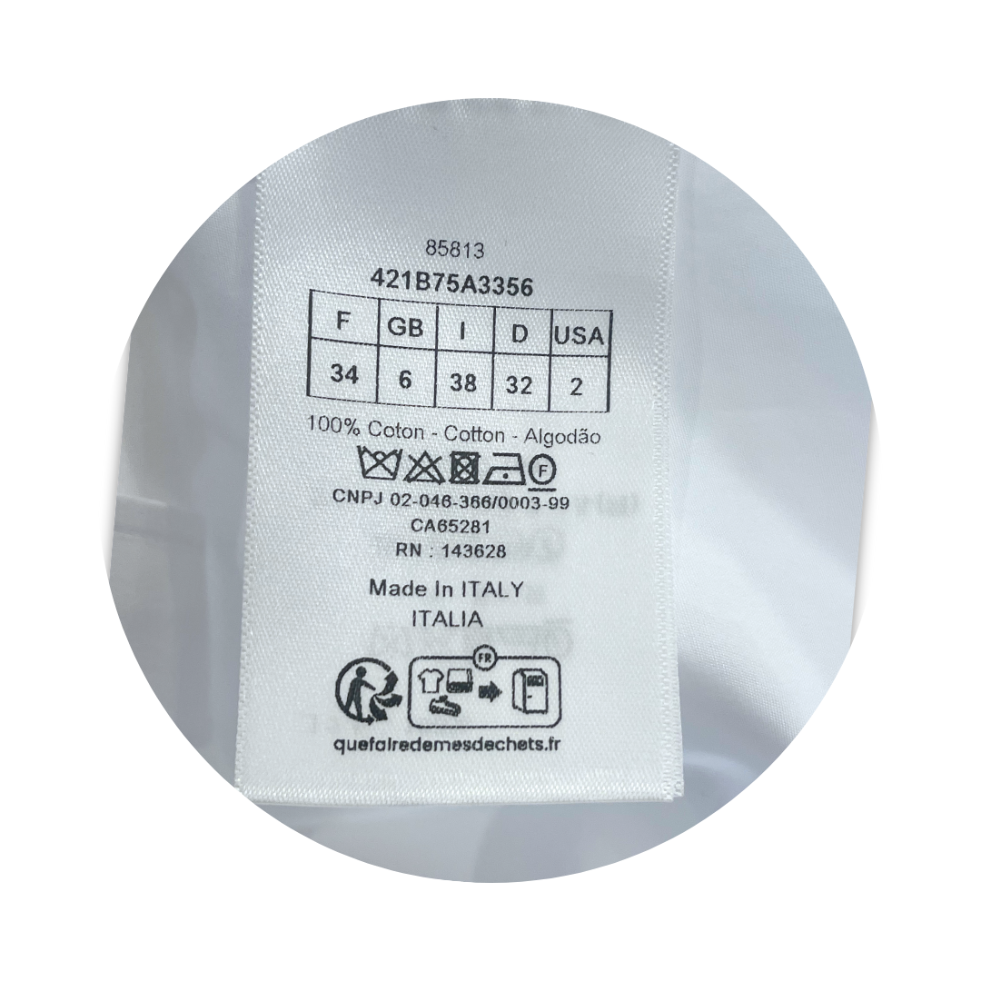 Dior Asymmetric Button Up Blouse - Size 34