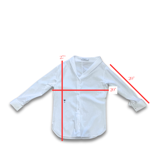 Dior Asymmetric Button Up Blouse - Size 34