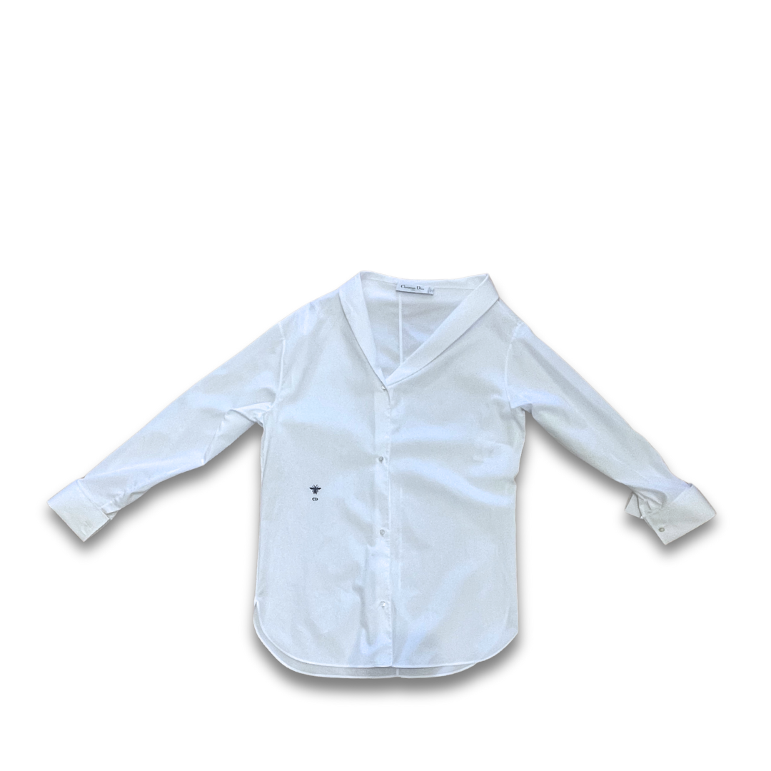 Dior Asymmetric Button Up Blouse - Size 34