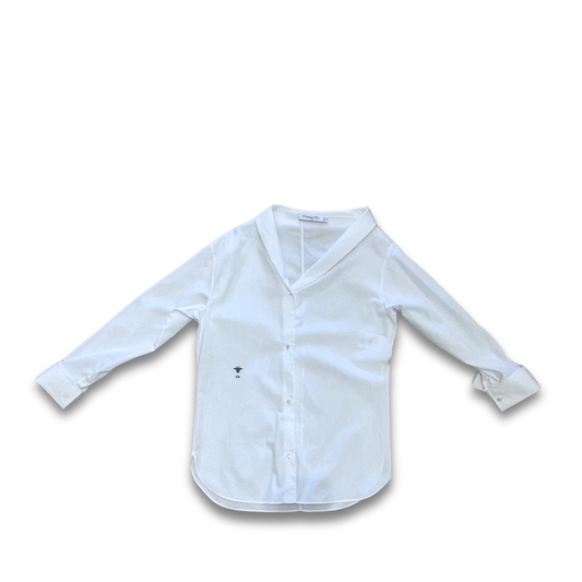 Dior Asymmetric Button Up Blouse - Size 34